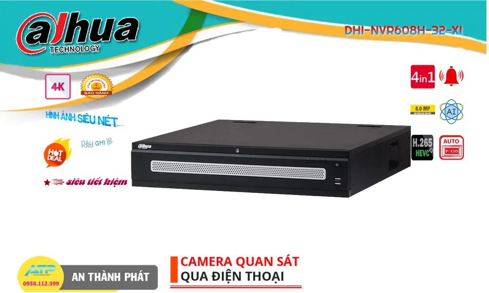 DHI-NVR608H-32-XI sắc nét Dahua ➠