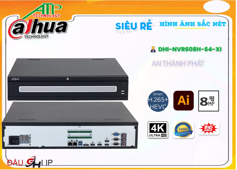 DHI-NVR608H-64-XI sắc nét Dahua DHI-NVR608H-64-XI sắc nét Dahua