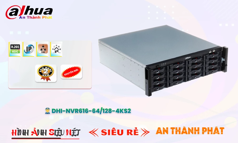 DHI-NVR616-64-128-4KS2 sắc nét Dahua DHI-NVR616-64-128-4KS2 sắc nét Dahua