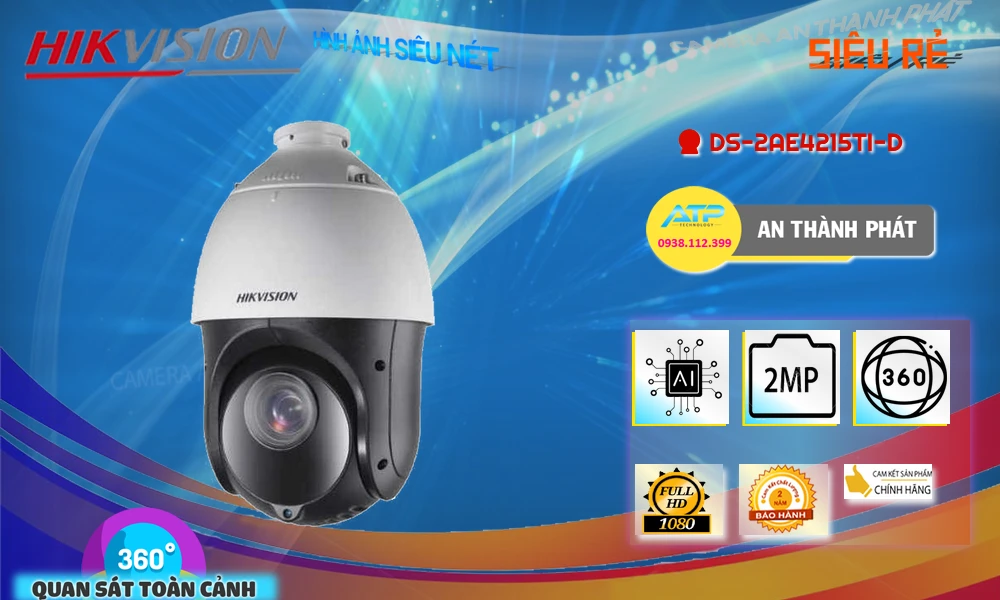 Camera HDTVI SpeedDome 2.0MP DS-2AE4215TI-D Camera HDTVI SpeedDome 2.0MP DS-2AE4215TI-D
