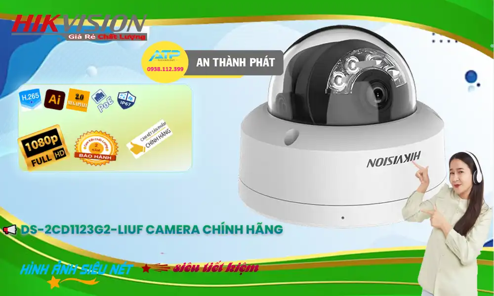 DS-2CD1123G2-LIUF sắc nét Hikvision ➠ DS-2CD1123G2-LIUF sắc nét Hikvision ➠