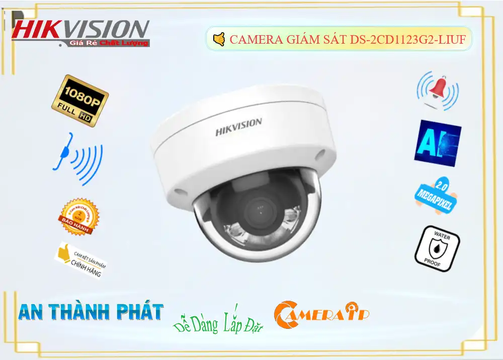 DS-2CD1123G2-LIUF sắc nét Hikvision ➠ DS-2CD1123G2-LIUF sắc nét Hikvision ➠