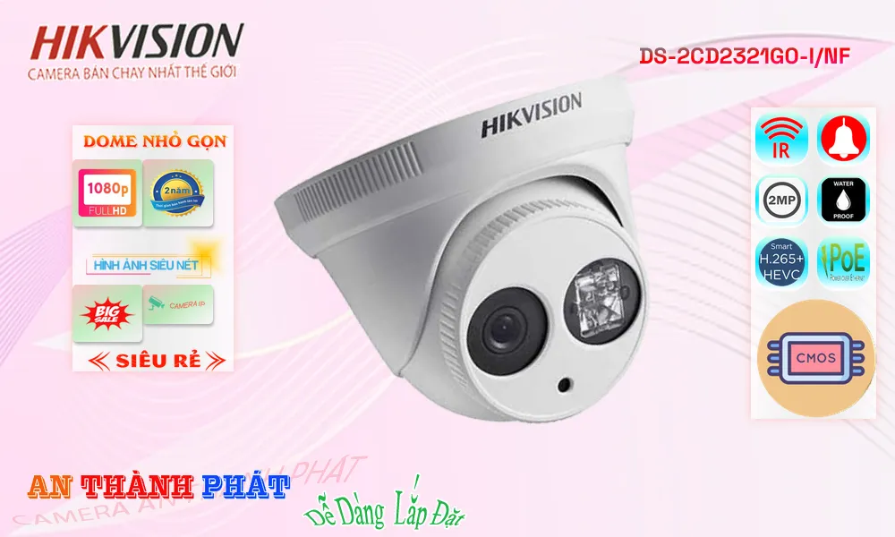 DS-2CD2321G0-I/NF sắc nét Hikvision