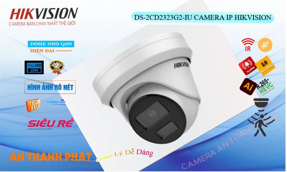 DS-2CD2323G2-IU sắc nét Hikvision DS-2CD2323G2-IU sắc nét Hikvision