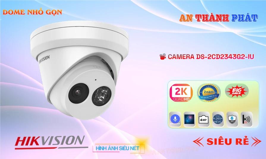 Camera IP Dome 4.0MP DS-2CD2343G2-IU Camera IP Dome 4.0MP DS-2CD2343G2-IU