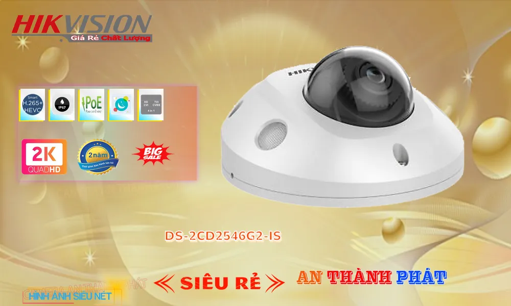 DS-2CD2546G2-IS sắc nét Hikvision DS-2CD2546G2-IS sắc nét Hikvision