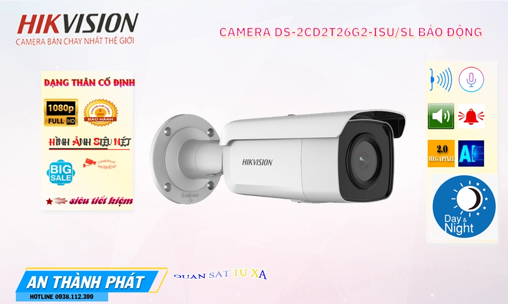DS-2CD2T26G2-ISU/SL Camera Hikvision Giá tốt DS-2CD2T26G2-ISU/SL Camera Hikvision Giá tốt