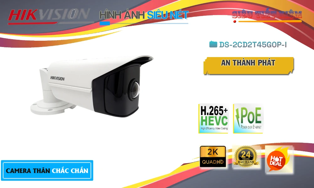 DS-2CD2T45G0P-I sắc nét Hikvision ➠