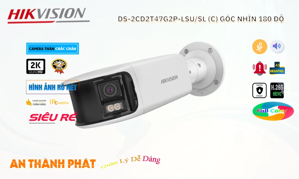 Camera Hikvision DS-2CD2T47G2P-LSU/SL(C)