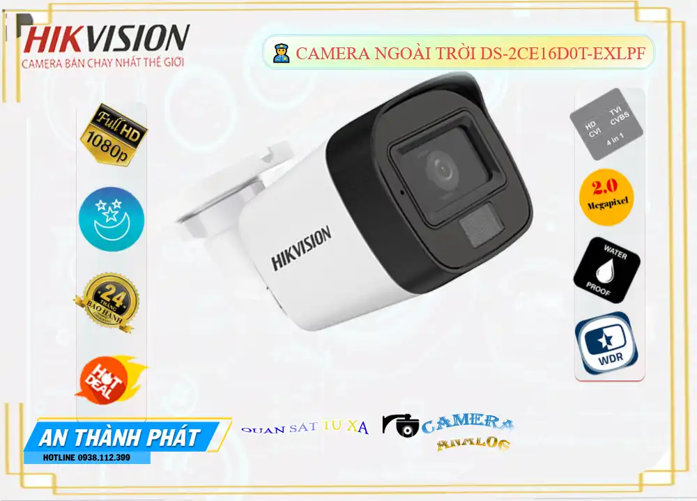 DS-2CE16D0T-EXLPF Camera An Ninh Thiết kế Đẹp DS-2CE16D0T-EXLPF Camera An Ninh Thiết kế Đẹp