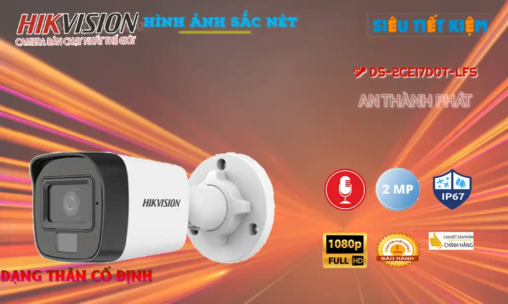 DS-2CE17D0T-LFS sắc nét Hikvision