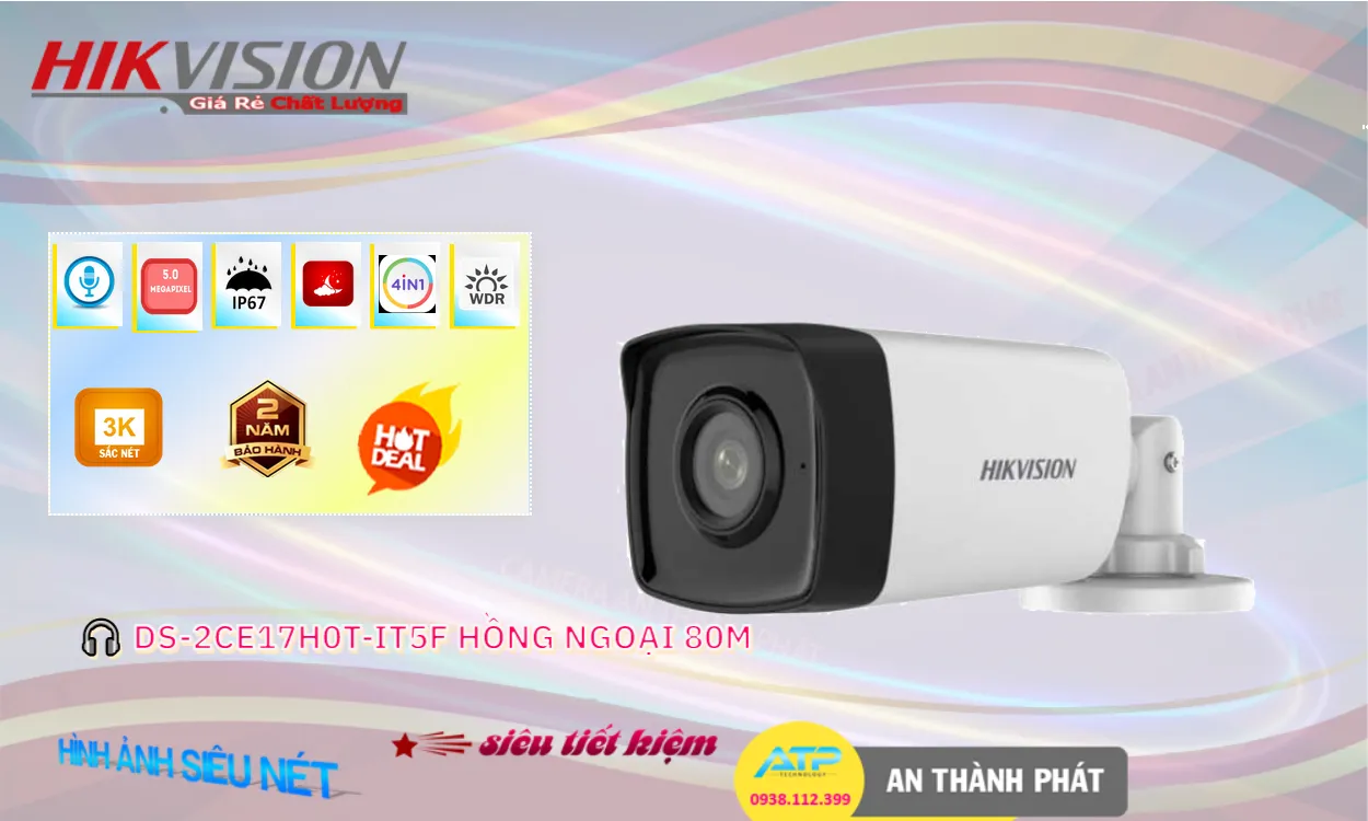 DS-2CE17H0T-IT5F sắc nét Hikvision DS-2CE17H0T-IT5F sắc nét Hikvision
