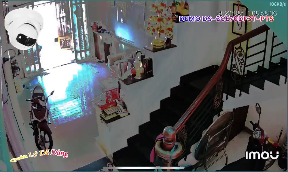DS-2CE70DF3T-PTS sắc nét Hikvision