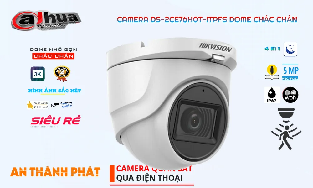 DS-2CE76H0T-ITPFS sắc nét Hikvision ➠ DS-2CE76H0T-ITPFS sắc nét Hikvision ➠