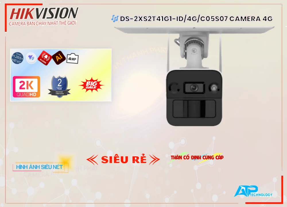 Hikvision DS-2XS2T41G1-ID/4G/C05S07 Sắt Nét