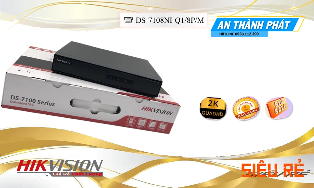 DS-7108NI-Q1/8P/M sắc nét Hikvision ➠