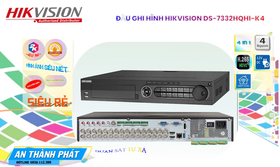 DS-7332HQHI-K4 sắc nét Hikvision ➠