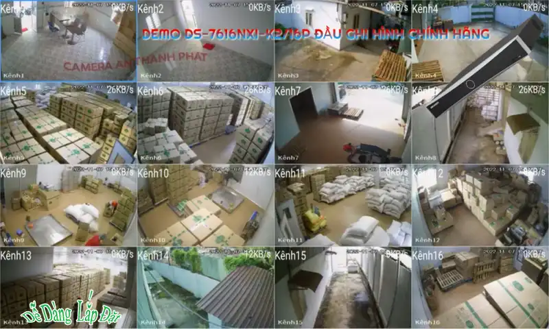 ➠  DS-7616NXI-K2/16P sắc nét Hikvision