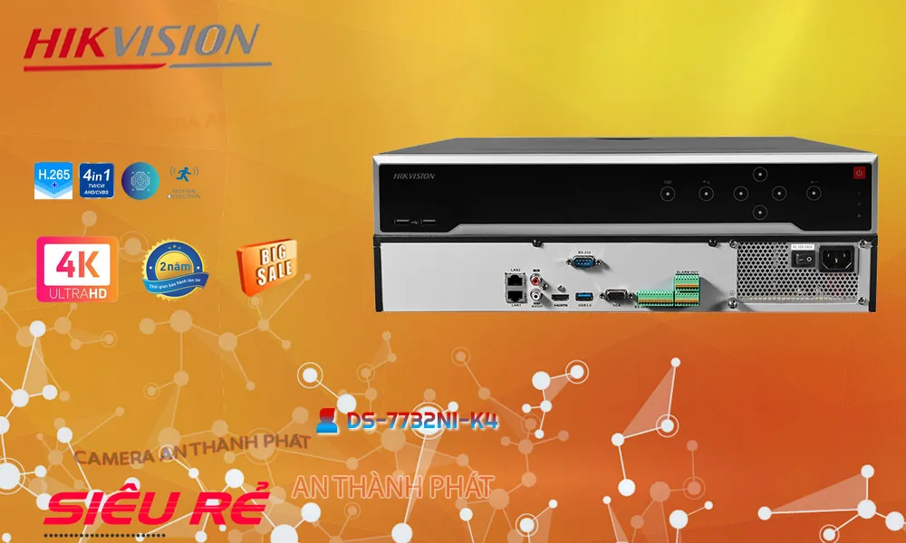 DS-7732NI-K4 sắc nét Hikvision