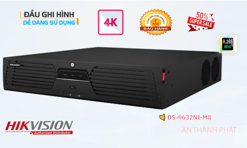 ➠  DS-9632NI-M8 sắc nét Hikvision