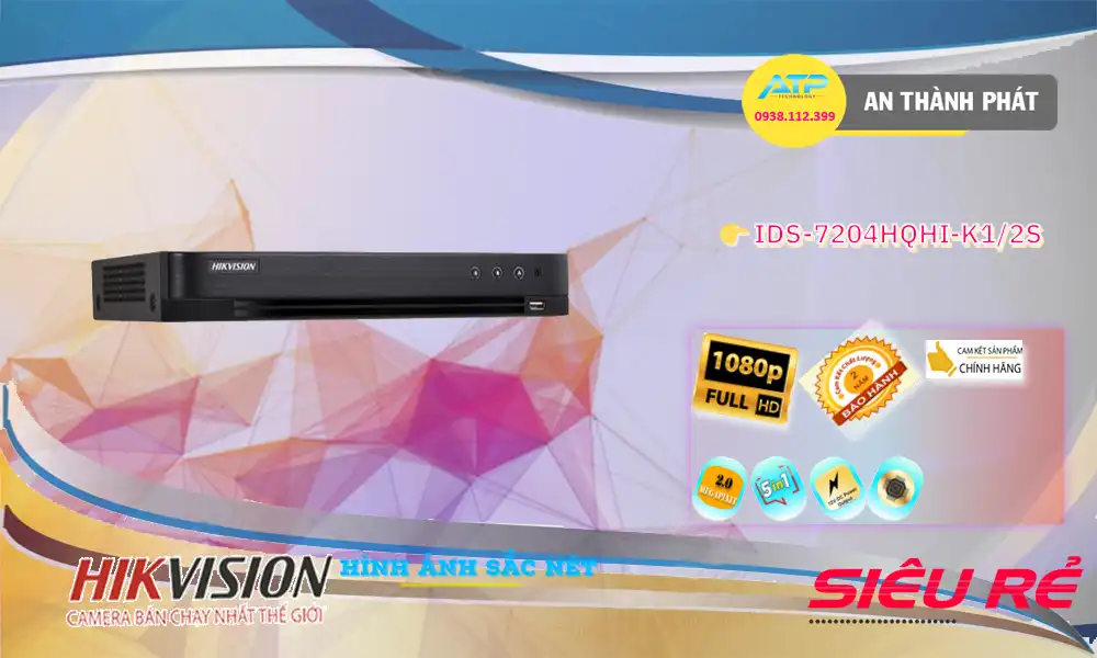 ➠ IDS-7204HQHI-K1/2S sắc nét Hikvision ➠ IDS-7204HQHI-K1/2S sắc nét Hikvision