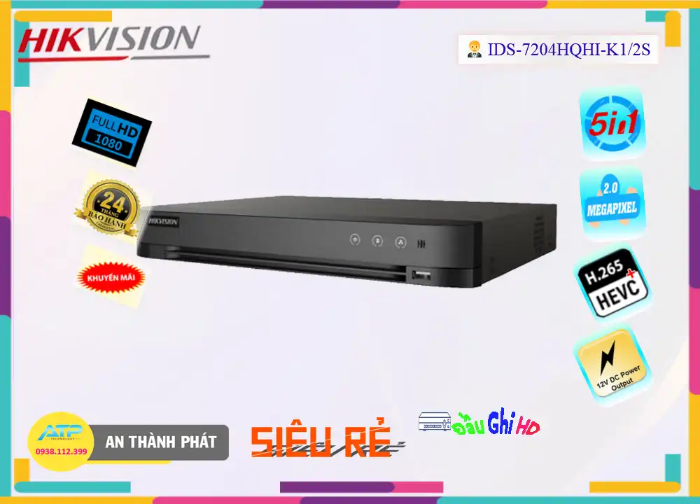 ➠ IDS-7204HQHI-K1/2S sắc nét Hikvision ➠ IDS-7204HQHI-K1/2S sắc nét Hikvision