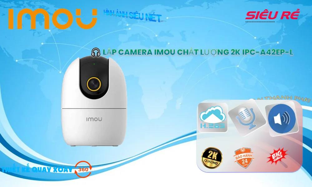 Camera Wifi Giá Rẻ IPC-A42EP-L Hình Ảnh 2K Camera Wifi Giá Rẻ IPC-A42EP-L Hình Ảnh 2K