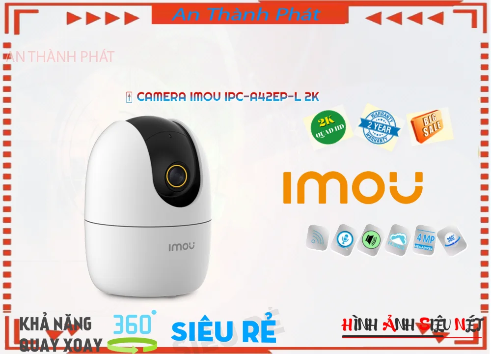 Camera Wifi Giá Rẻ IPC-A42EP-L Hình Ảnh 2K Camera Wifi Giá Rẻ IPC-A42EP-L Hình Ảnh 2K