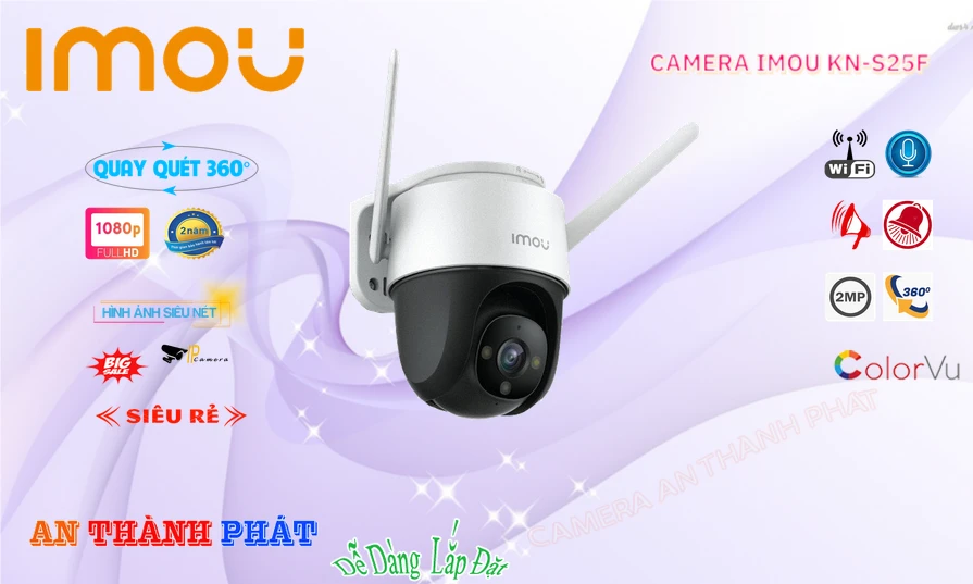 Camera WiFi Quay Xoay Ngoài Trời KN-S25F Camera WiFi Quay Xoay Ngoài Trời KN-S25F