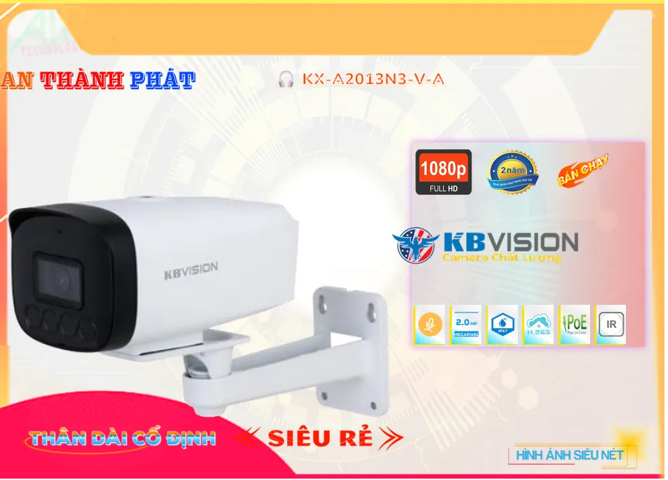 KX-A2013N3-V-A sắc nét KBvision KX-A2013N3-V-A sắc nét KBvision