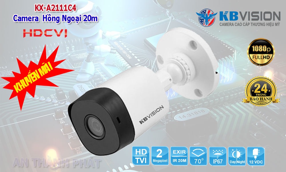 KX-A2111C4 camera kbvision chống chịu mưa nắng