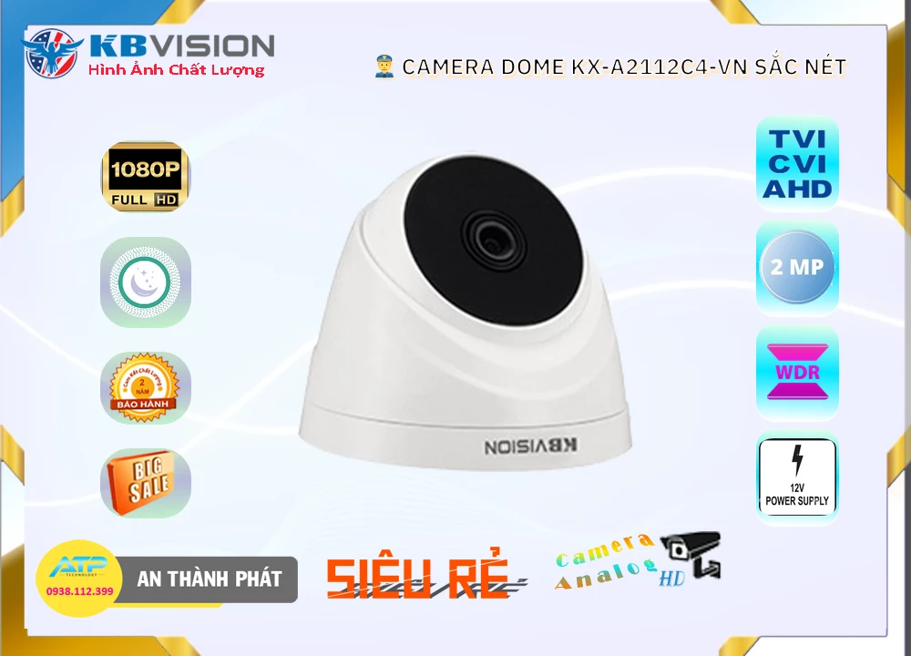 KX-A2112C4-VN sắc nét KBvision KX-A2112C4-VN sắc nét KBvision