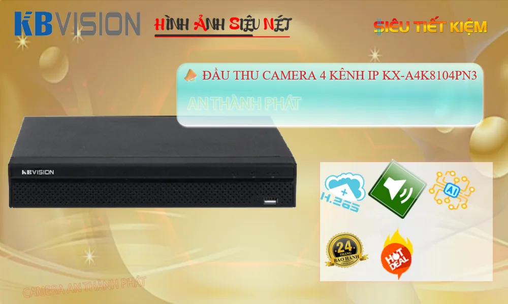 KX-A4K8104PN3 Đầu ghi Camera KBvision Công Nghệ Mới KX-A4K8104PN3 Đầu ghi Camera KBvision Công Nghệ Mới