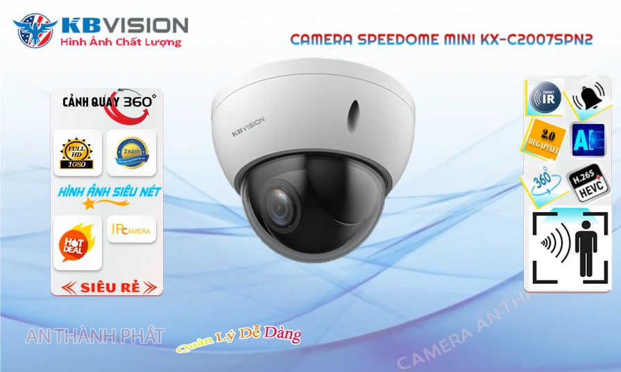 Camera Kbvision IP Speed Dome mini KX-C2007sPN2 Camera Kbvision IP Speed Dome mini KX-C2007sPN2