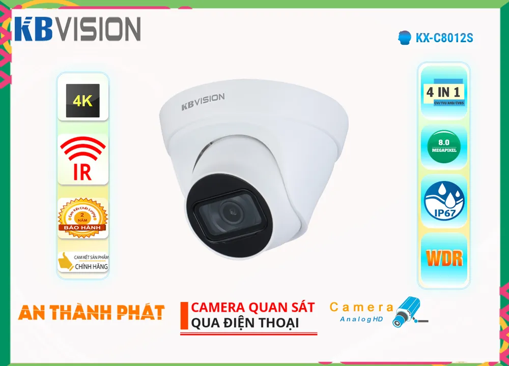 KX-C8012S sắc nét KBvision KX-C8012S sắc nét KBvision