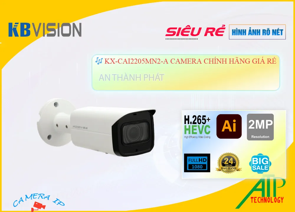 KX-CAi2205MN2-A sắc nét KBvision KX-CAi2205MN2-A sắc nét KBvision