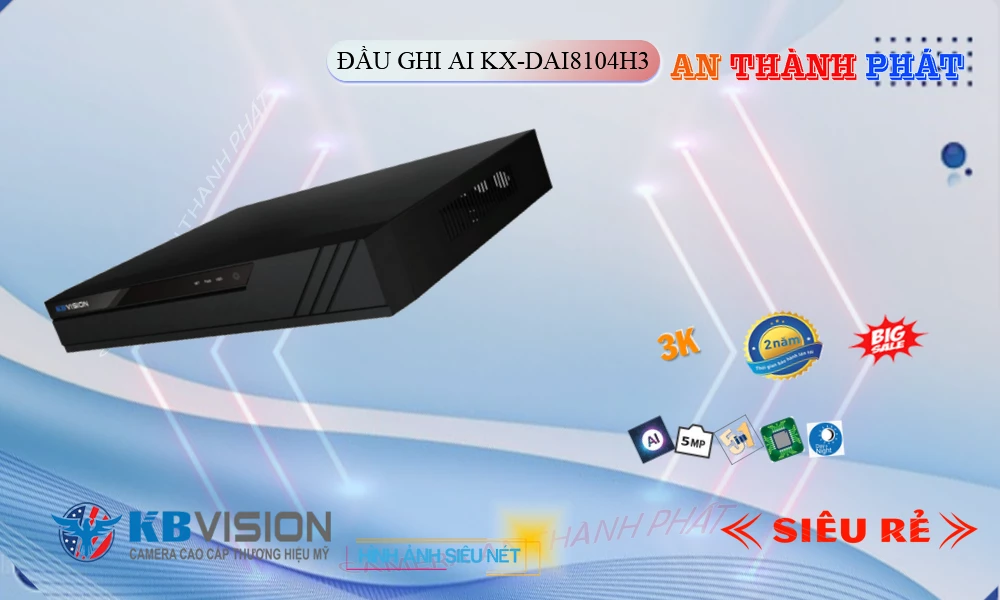 KX-DAi8104H3 sắc nét KBvision KX-DAi8104H3 sắc nét KBvision