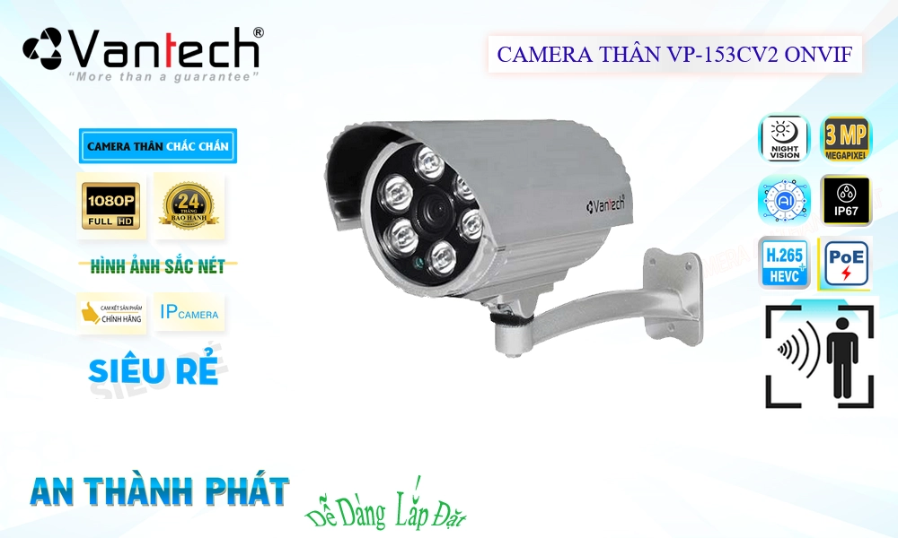 Camera An Ninh VanTech VP-153CV2 Chức Năng Cao Cấp Camera An Ninh VanTech VP-153CV2 Chức Năng Cao Cấp