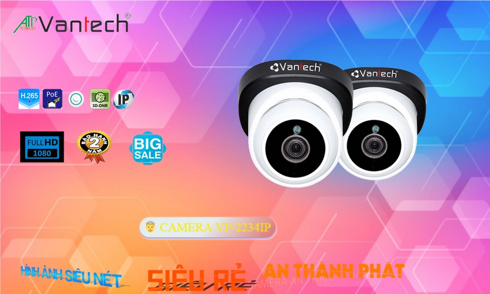 Camera VanTech VP-2234IP Tiết Kiệm Camera VanTech VP-2234IP Tiết Kiệm