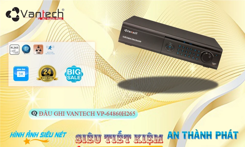 Đầu Thu KTS VanTech VP-64860H265 Giá tốt Đầu Thu KTS VanTech VP-64860H265 Giá tốt