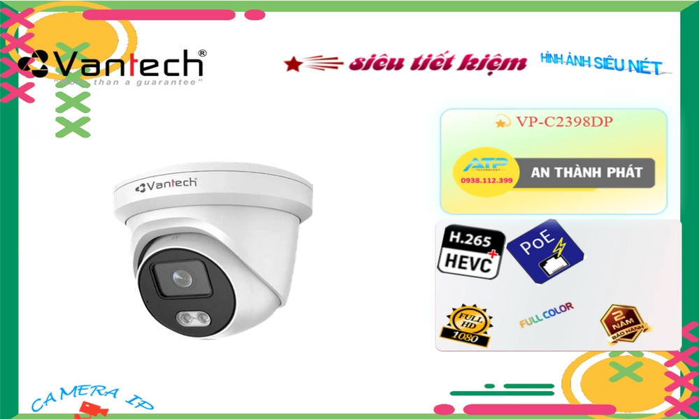 Camera VanTech Thiết kế Đẹp VP-C2398DP ✅ Camera VanTech Thiết kế Đẹp VP-C2398DP ✅