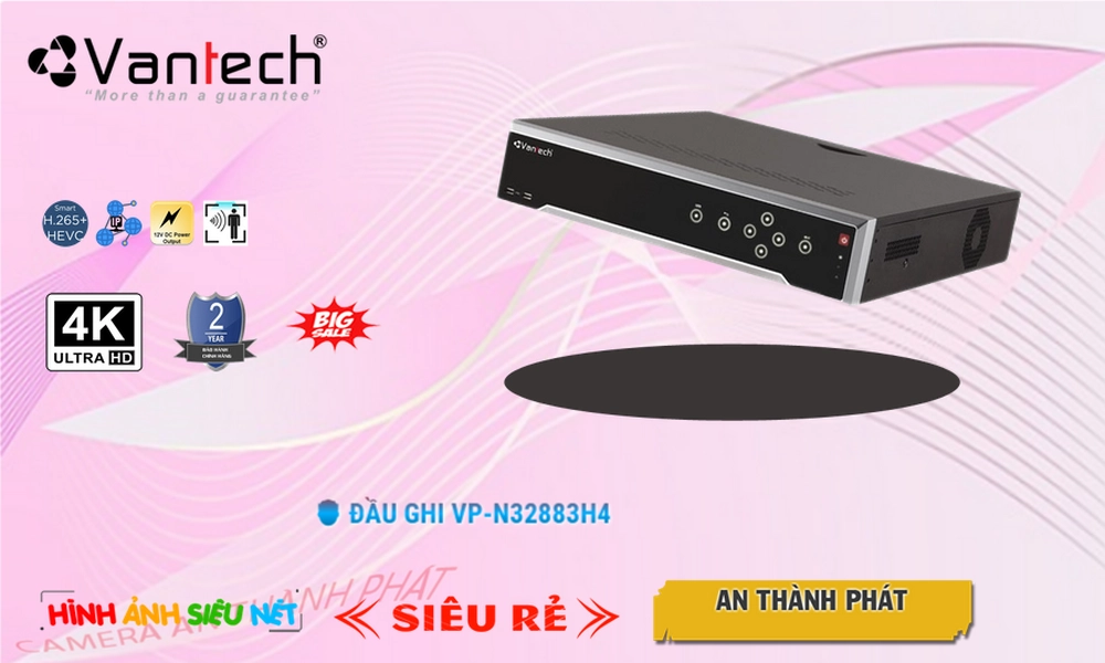✲  Đầu ghi VanTech VP-N32883H4 Mẫu Đẹp