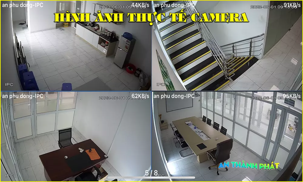 Còn dây là hình ảnh thực tế tại một văn phòng chúng tôi đã lắp đặt thành công tại quận 9. Hình ảnh camera hiển thị đẹp sắc nét, màu sắc chân thực.(Hình ảnh đã được chủ xưởng cho phép làm hình demo thực tế ).