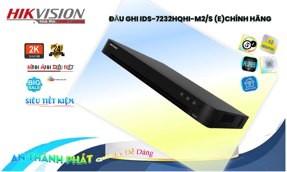 iDS-7232HQHI-M2/S(E) sắc nét Hikvision ➠