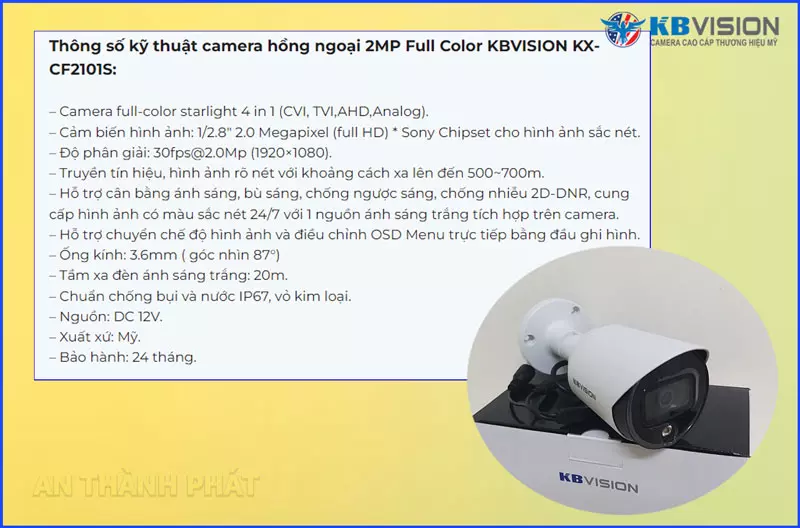 Camera quan sát kbvision KX-CF2101S